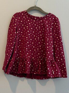 Sammy + Nat Girls Metallic Star Shirt - Size 5 - Like New!!